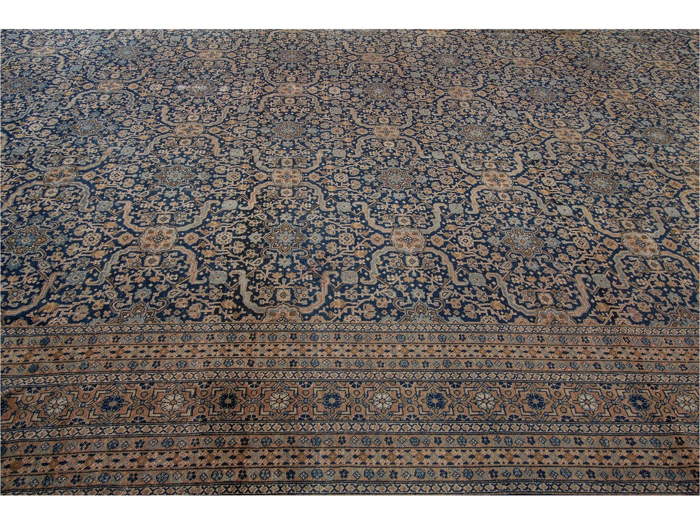 Antique Persian Tabriz Wool Rug 12 X 19