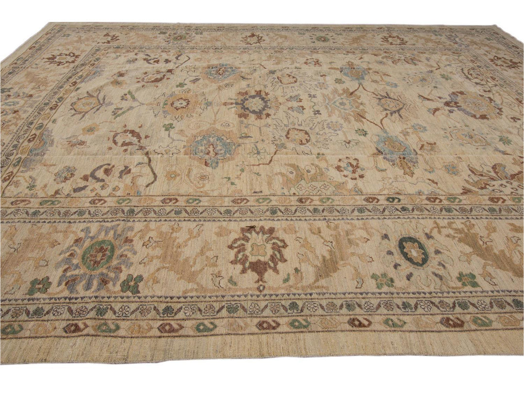 Modern Sultanabad Oversize Wool Rug 12 X 16