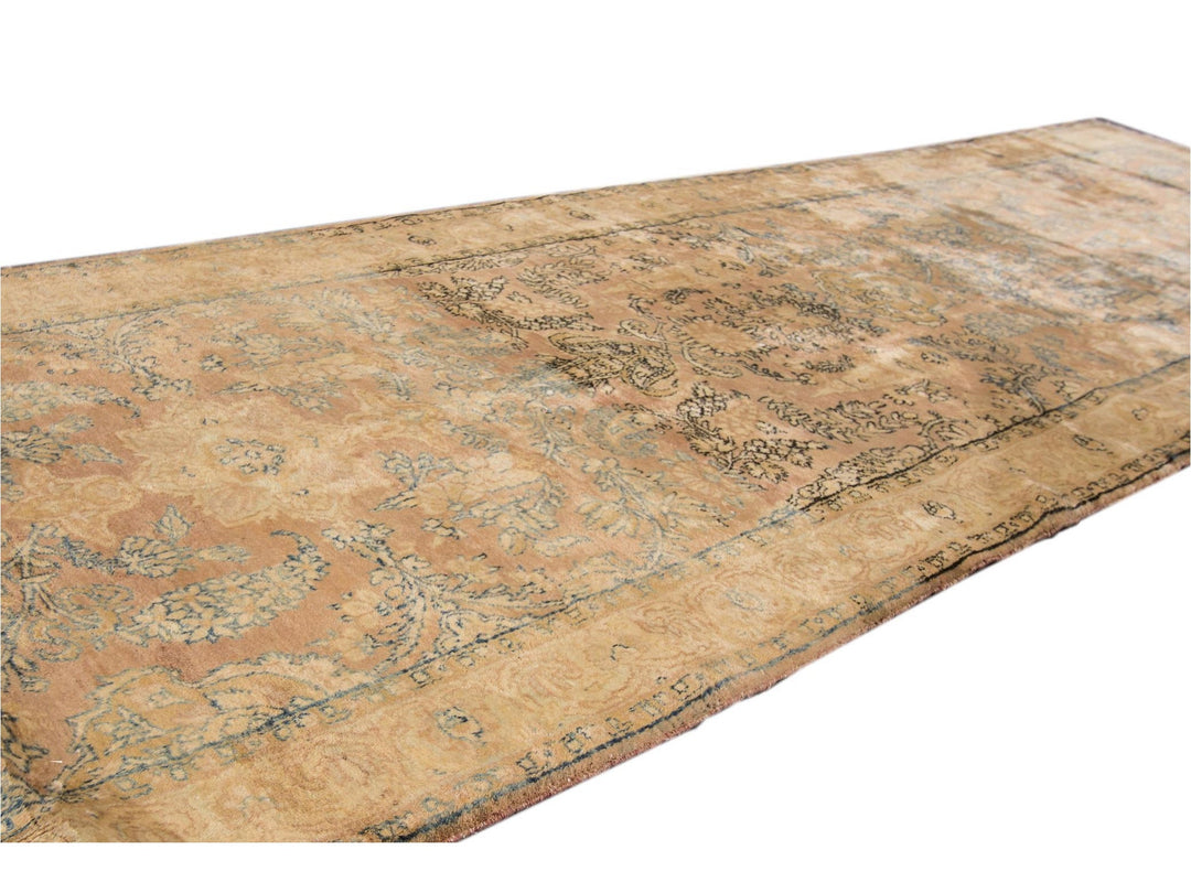 Early 20th Century Antique Persian Kerman Wool Runner, 3 X 21