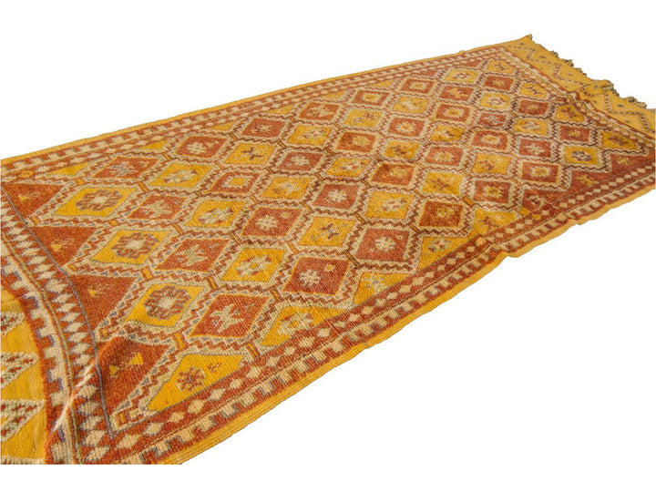 Vintage Moroccan Tribal Wool Rug 4 X 11