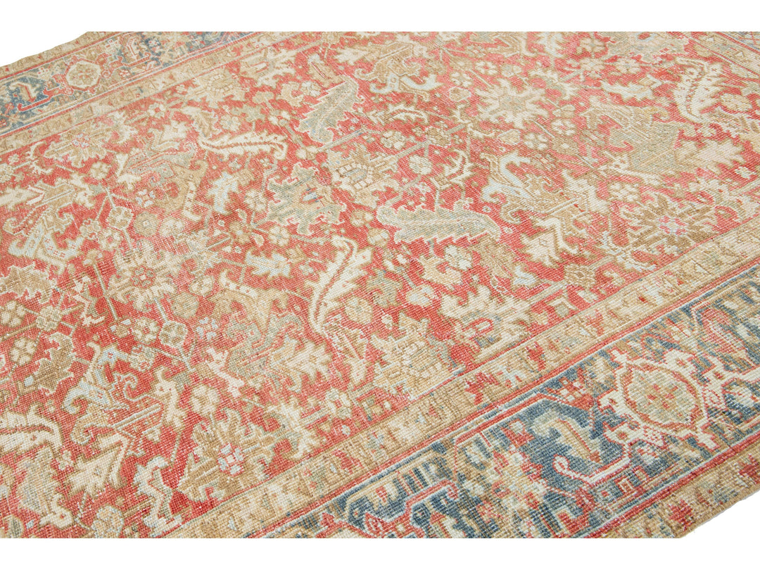 Antique Heriz Wool Rug 7 X 8