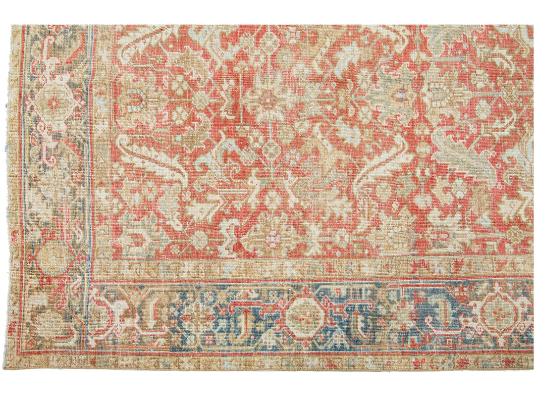 Antique Heriz Wool Rug 7 X 8