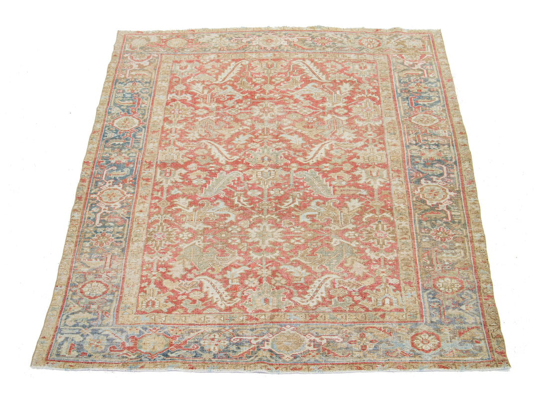 Antique Heriz Wool Rug 7 X 8