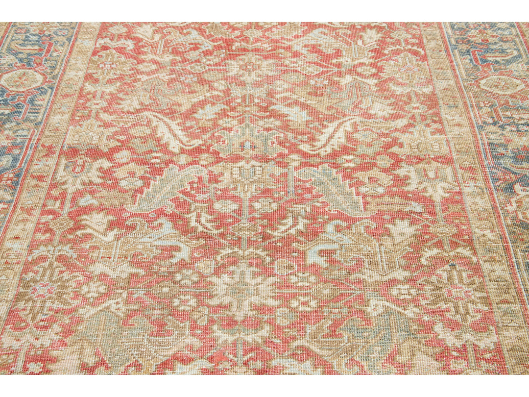 Antique Heriz Wool Rug 7 X 8