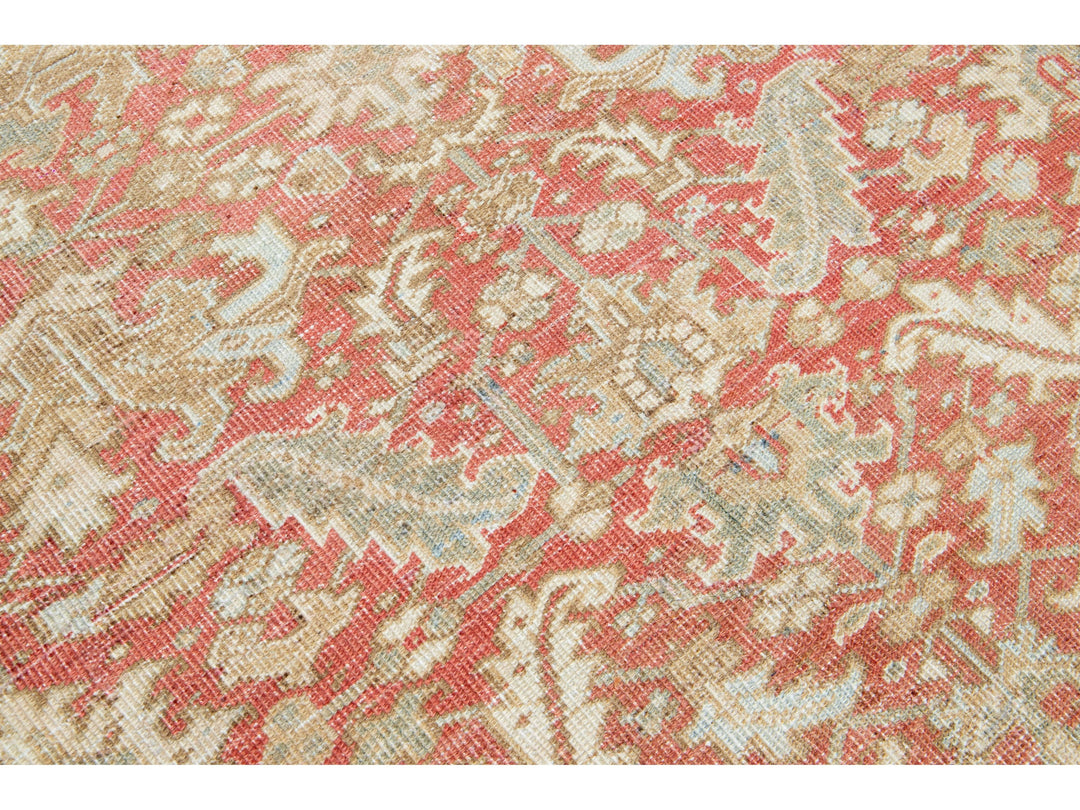 Antique Heriz Wool Rug 7 X 8