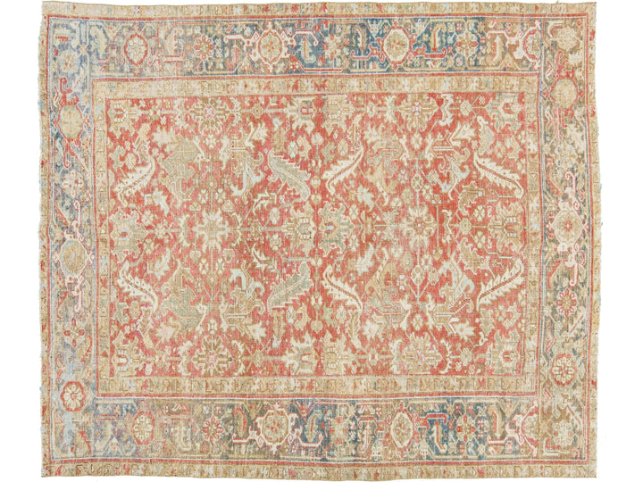 Antique Heriz Wool Rug 7 X 8