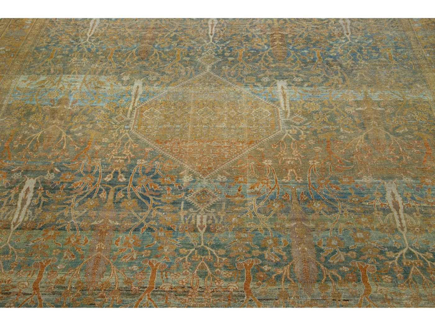 Antique Farahan Wool Rug 8 x 11