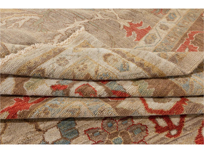Contenporary Sultanabad Design Wool Rug 14 X 18