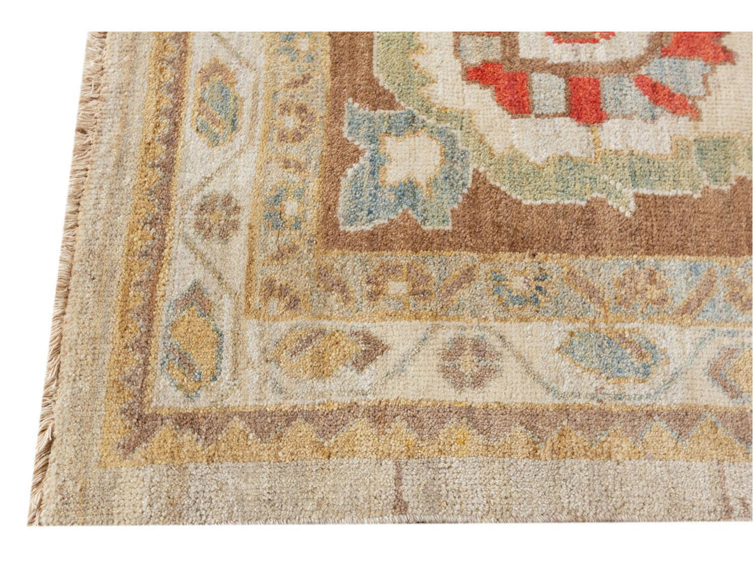 Contenporary Sultanabad Design Wool Rug 14 X 18