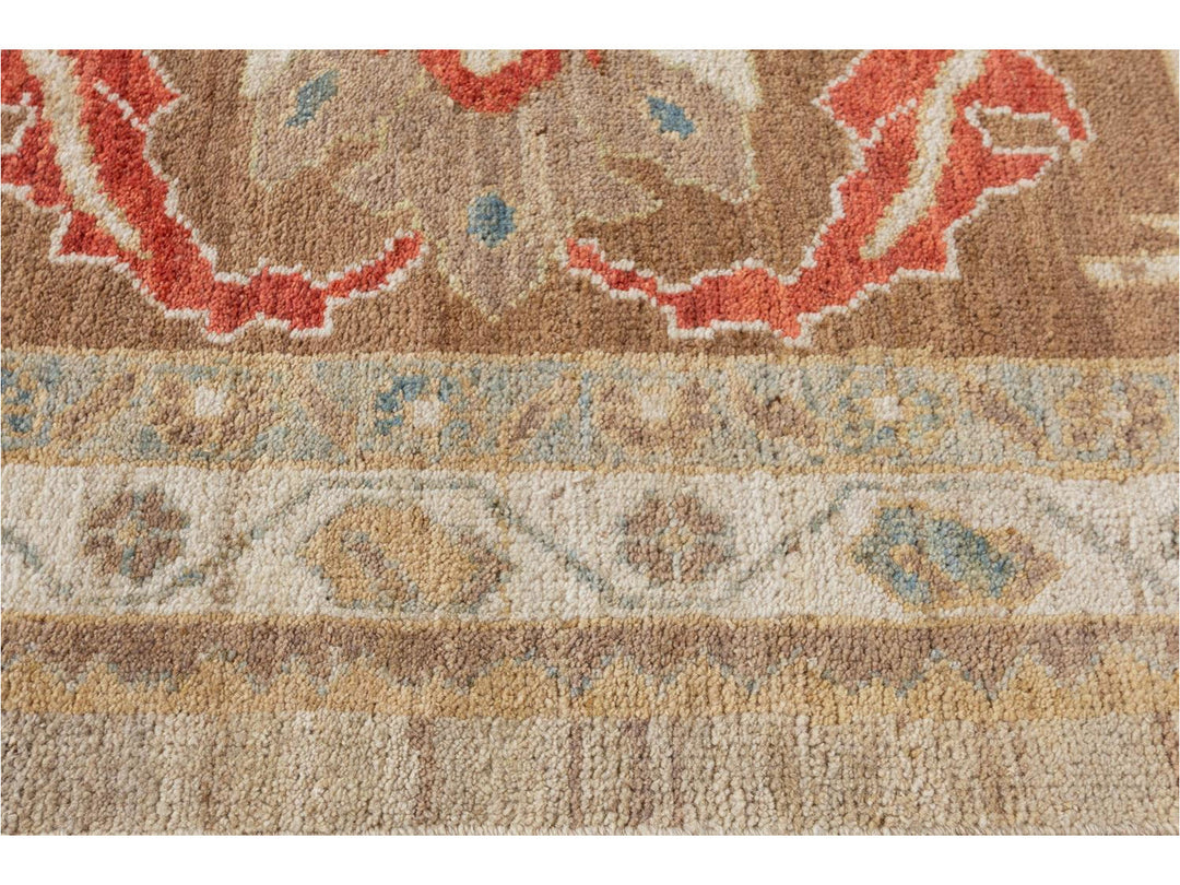 Contenporary Sultanabad Design Wool Rug 14 X 18
