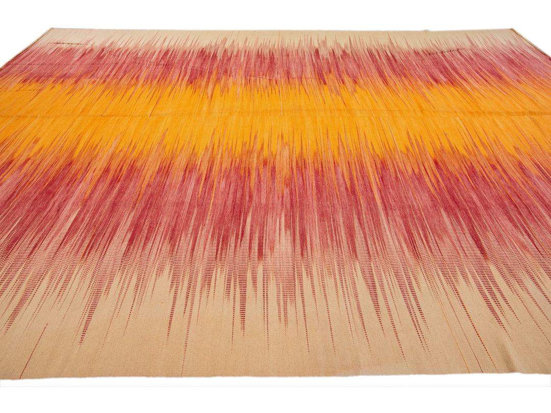 Modern Kilim Wool Rug 12 X 16