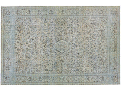 Vintage Mahal Wool Rug 10 X 15