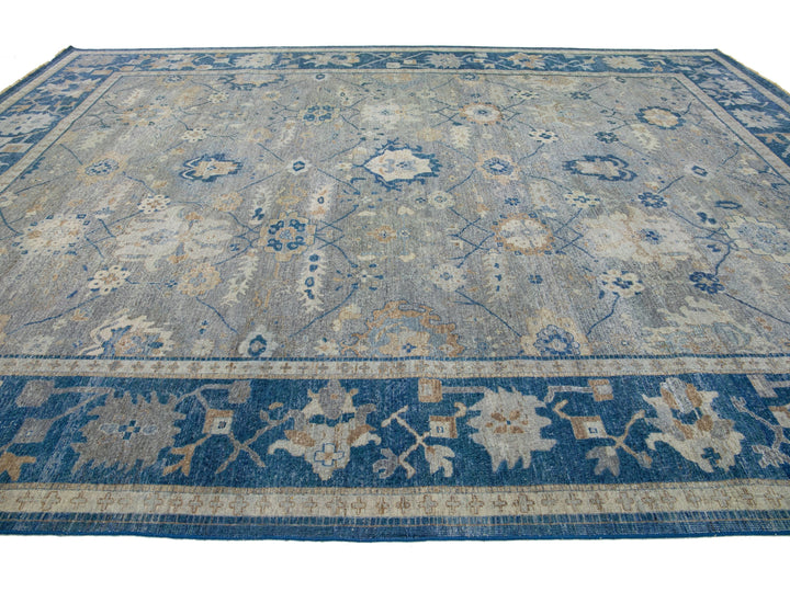 Modern Indian Mahal Wool Rug 12 X 15