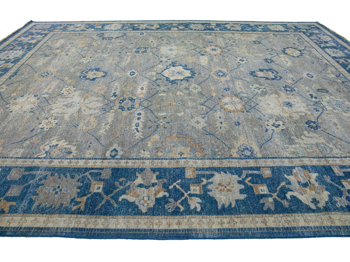 Modern Indian Artisan Wool Rug 12 X 15