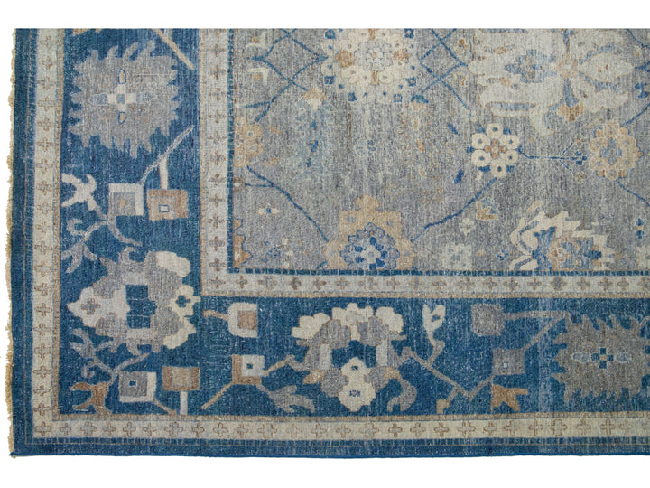 Modern Indian Mahal Wool Rug 12 X 15