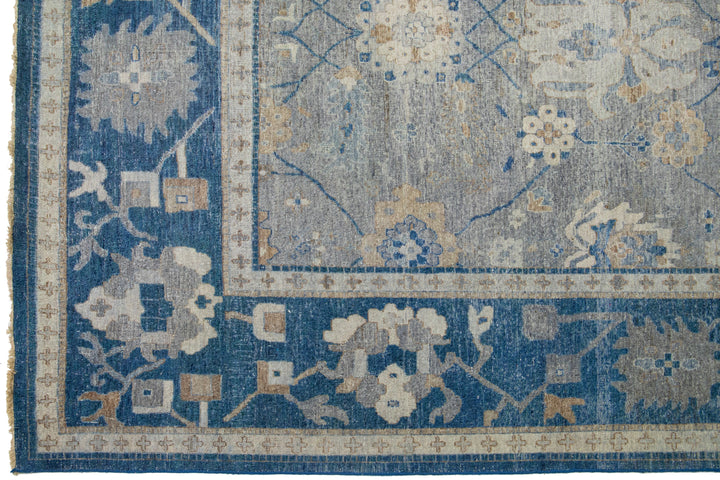 Modern Indian Artisan Wool Rug 12 X 15
