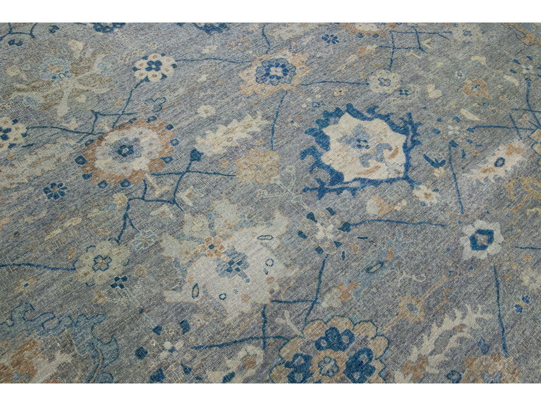 Modern Indian Artisan Wool Rug 12 X 15