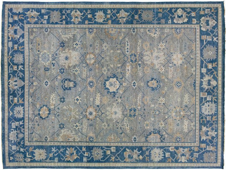 Modern Indian Artisan Wool Rug 12 X 15