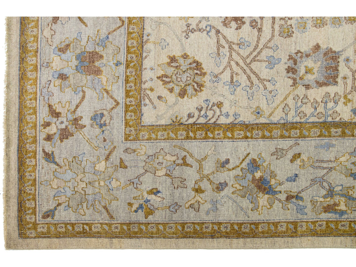 Modern Indian Artisan Wool Rug 12 X 15