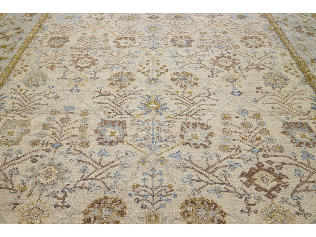 Modern Indian Artisan Wool Rug 12 X 15