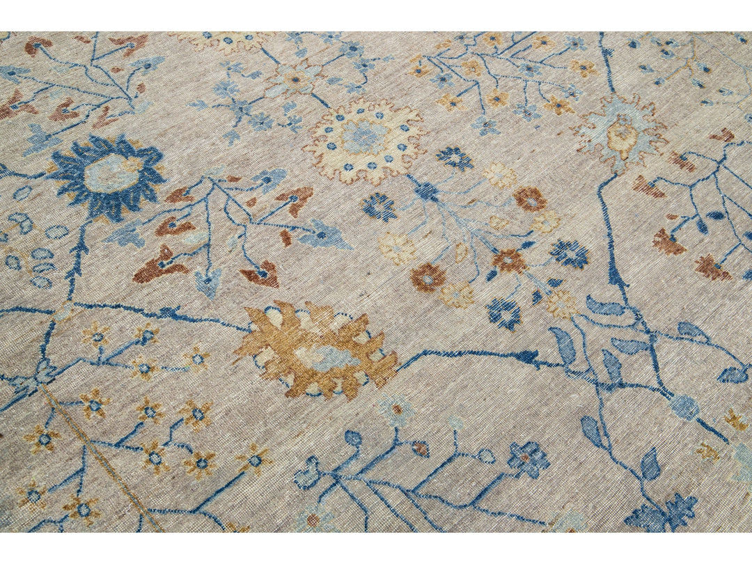 Modern Indian Artisan Wool Rug 10 X 15