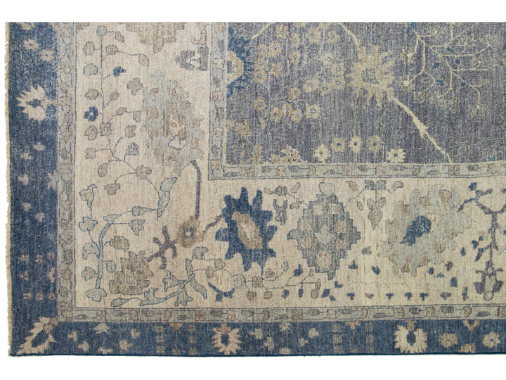 Modern Indian Artisan Wool Rug 15 X 19