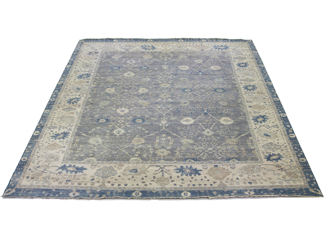 Modern Indian Artisan Wool Rug 15 X 19