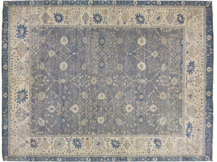 Modern Indian Artisan Wool Rug 15 X 19
