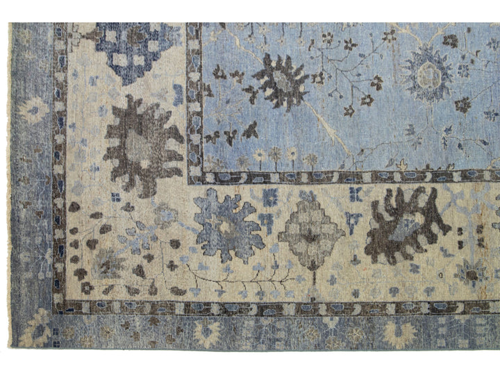 Modern Indian Artisan Wool Rug 15 X 19