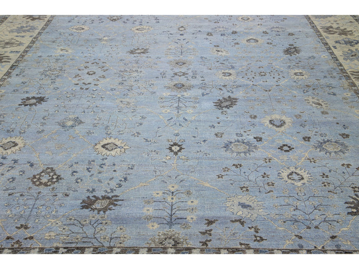Modern Indian Artisan Wool Rug 15 X 19