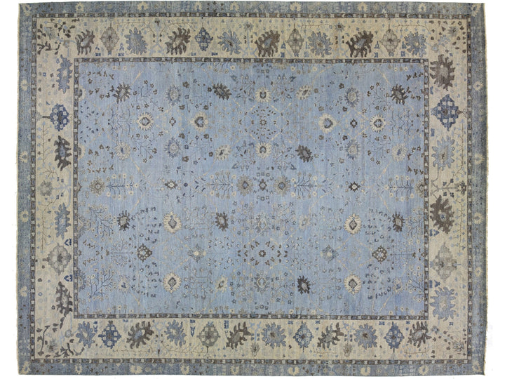 Modern Indian Artisan Wool Rug 15 X 19