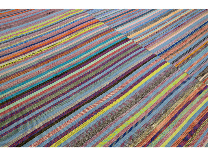 Modern Kilim Wool Rug 12 X 17