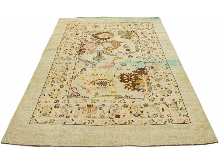 Transitional Revival Wool Rug 7 X 9