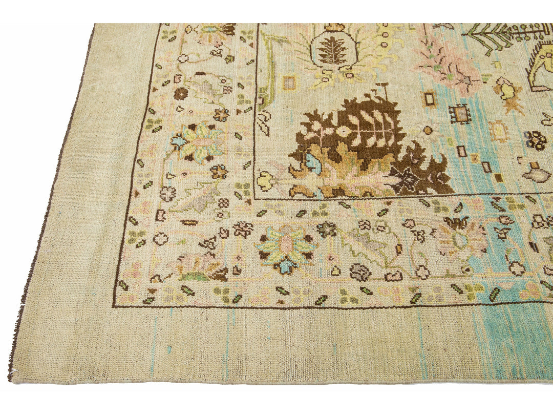 Transitional Revival Wool Rug 7 X 9