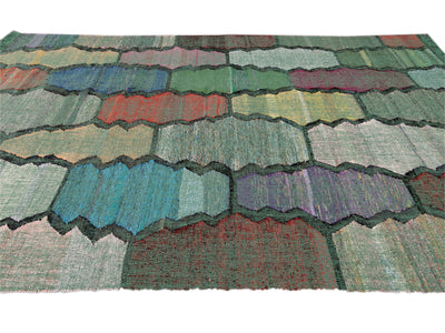 Modern Flatweave Wool Rug 8  X 12