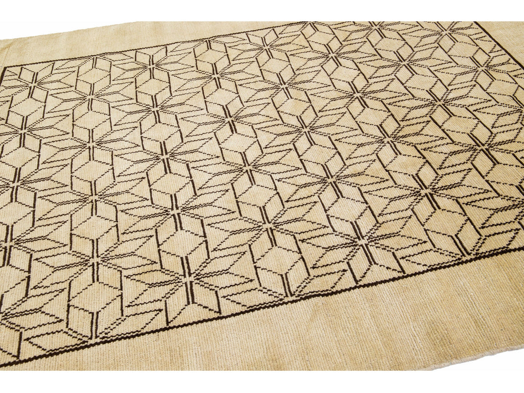 Modern Moroccan Wool Rug 7 X 9