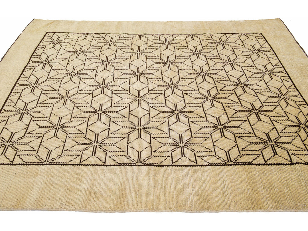 Modern Moroccan Wool Rug 7 X 9