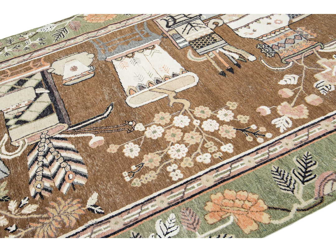 Modern Samarkand Wool Rug 6 X 9