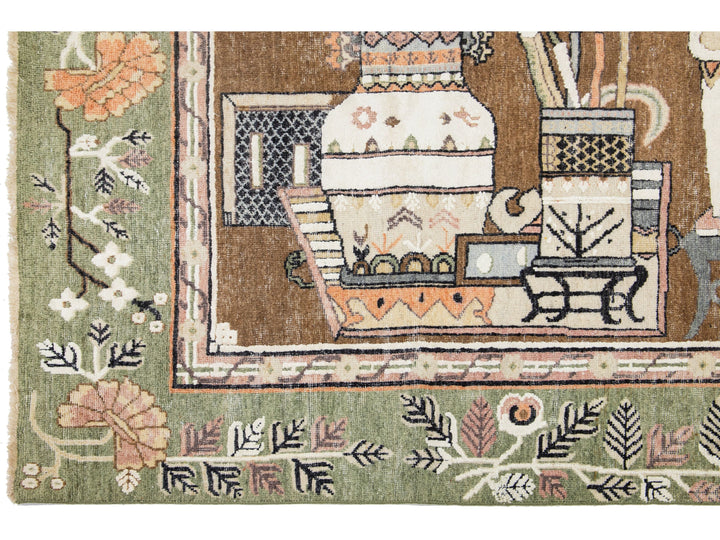 Modern Samarkand Wool Rug 6 X 9