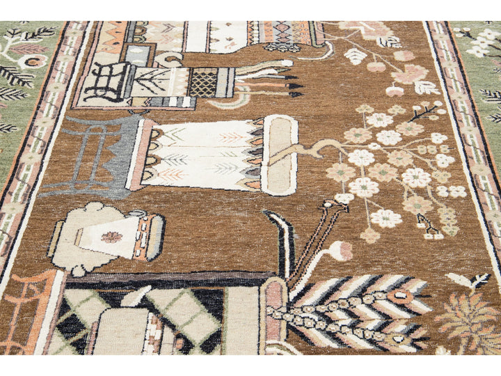Modern Samarkand Wool Rug 6 X 9