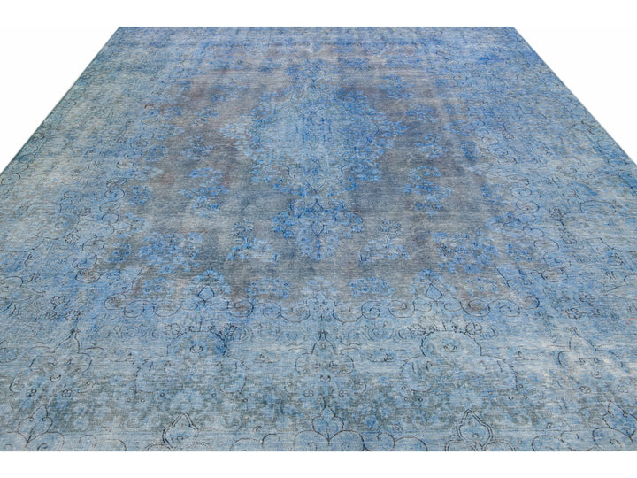 Vintage Overdyed Wool Rug 10 X 13