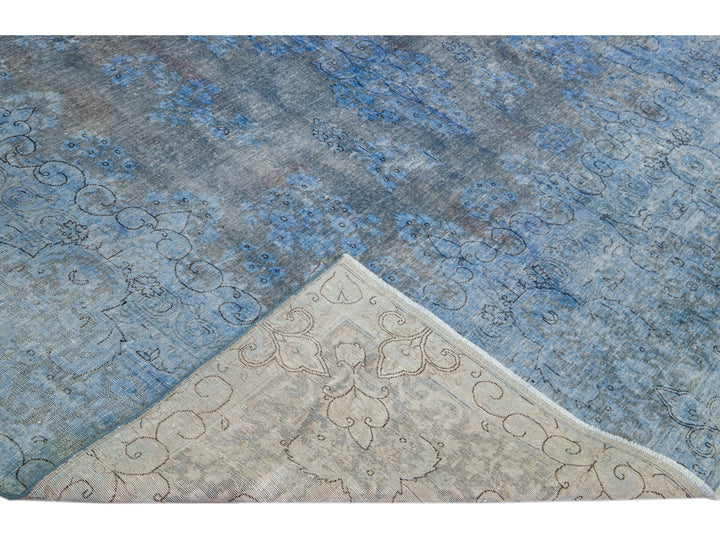Vintage Overdyed Wool Rug 10 X 13