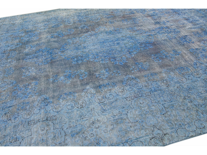Vintage Overdyed Wool Rug 10 X 13