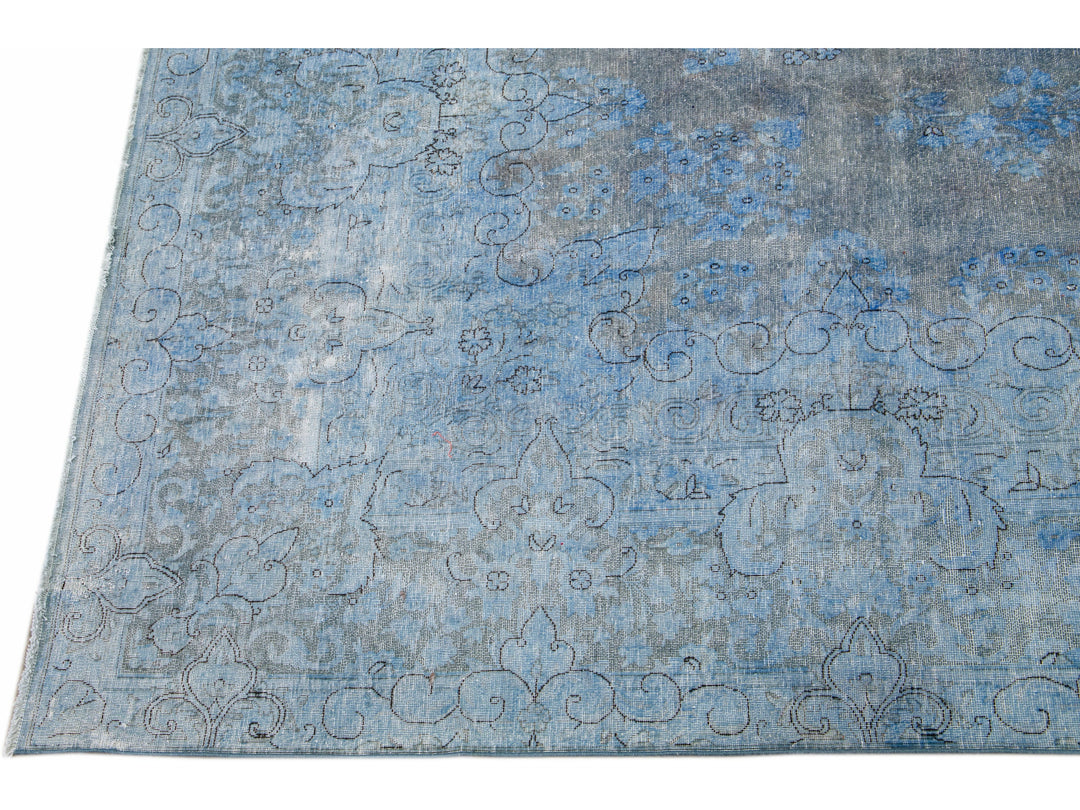 Vintage Overdyed Wool Rug 10 X 13