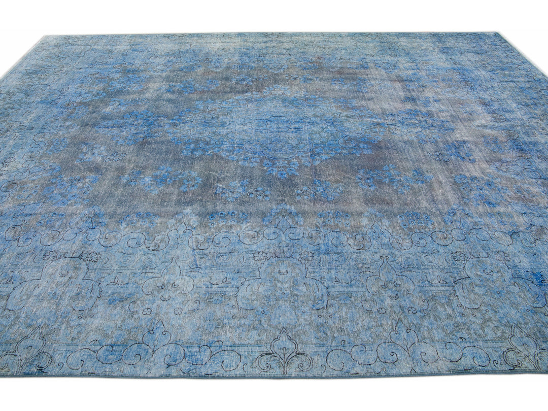 Vintage Overdyed Wool Rug 10 X 13