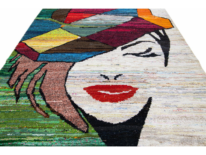 Modern Turkish Wool Rug 8 X 10