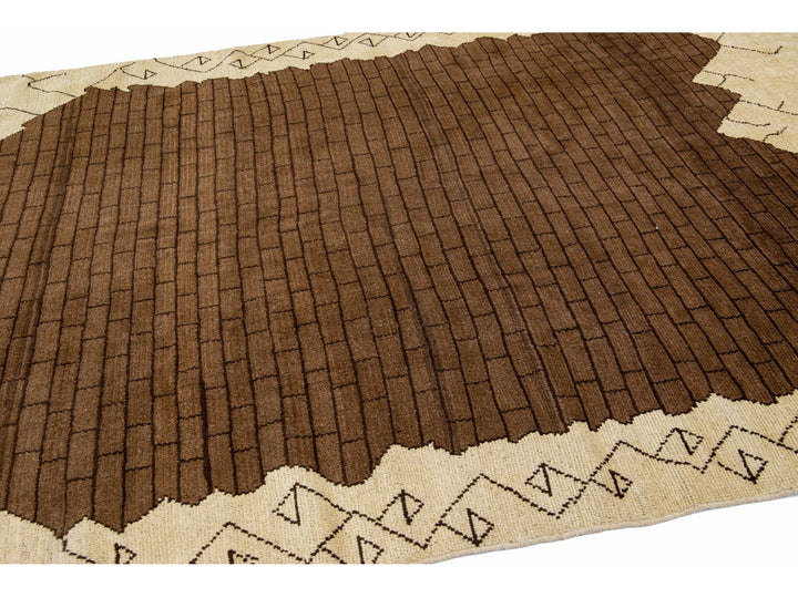 Modern Art Deco Wool Rug 7 X 9