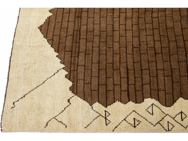 Modern Art Deco Wool Rug 7 X 9