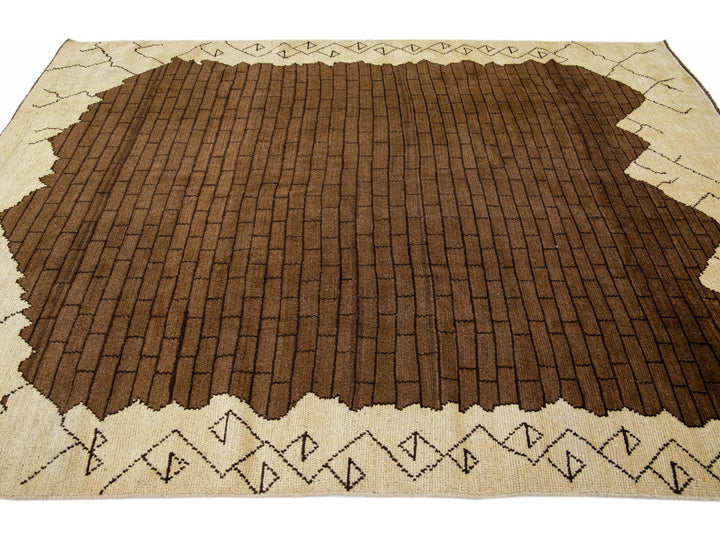 Modern Art Deco Wool Rug 7 X 9