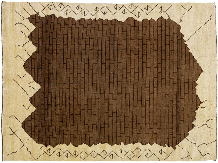 Modern Art Deco Wool Rug 7 X 9